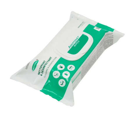 Lingettes nettoyantes et d&eacute;sinfectantes