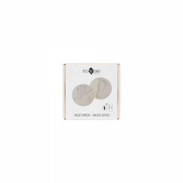 Lot 2 magnets empreinte blanc