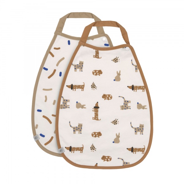 Lot de 2 Bavoirs Extra large Little Mateys Royal Bleu 