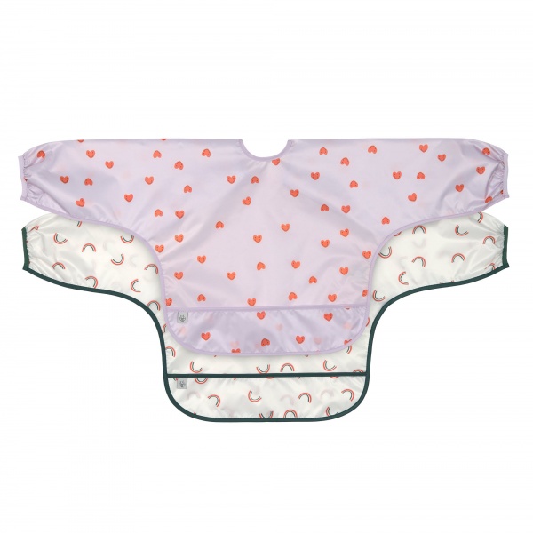 Lot de 2 bavoirs manches longues avec poche Happy Fruits Citron 