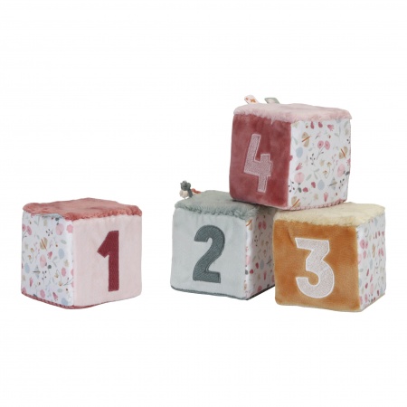 Lot de 4 cubes Tissu Flowers & Butterflies