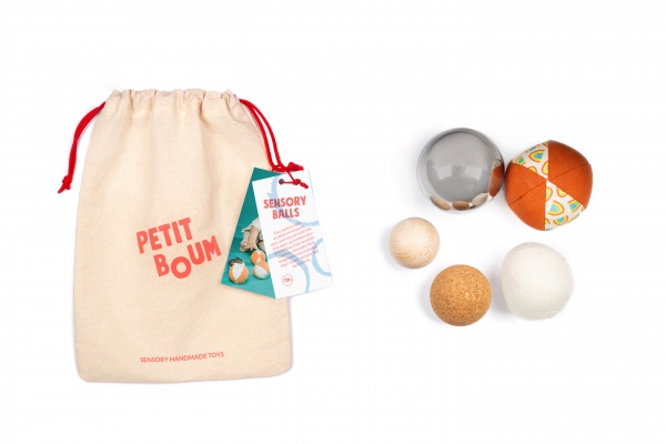 Lot de 5 balles sensorielles Petit Boum