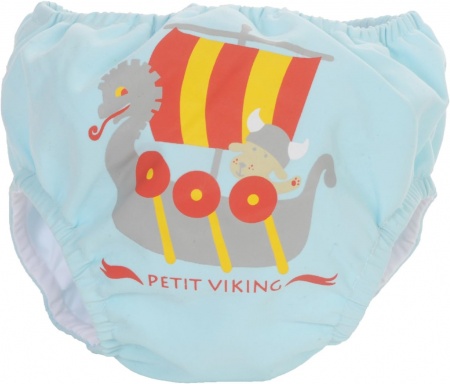 Maillot couche clipsable swim+  Petit Viking bleu ciel 4-8kg