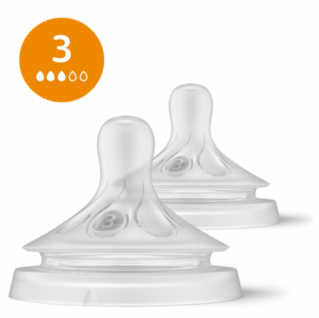Pack de 3 tétines Philips Avent Natural Débit 3/4/5