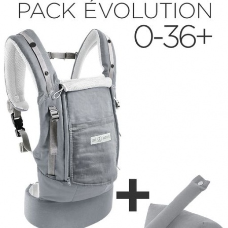 Pack Evolution porte-bébé PhysioCarrier Gris