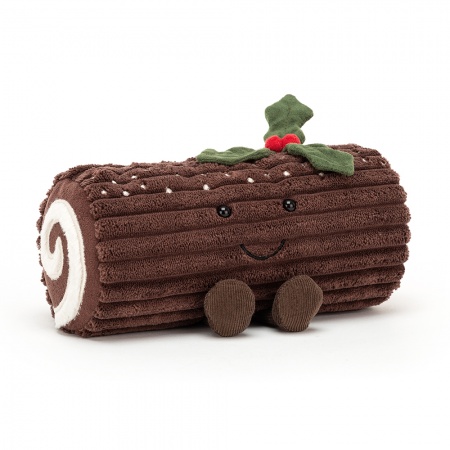 Peluche Jellycat Bûche de Noël au chocolat