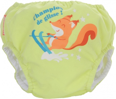 Piwapee-Maillot couche clipsable swim+  Ecureuil vert anis 4-8kg