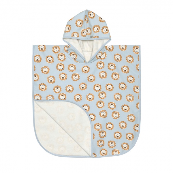 Poncho de plage L�ssig Lion bleu poudre