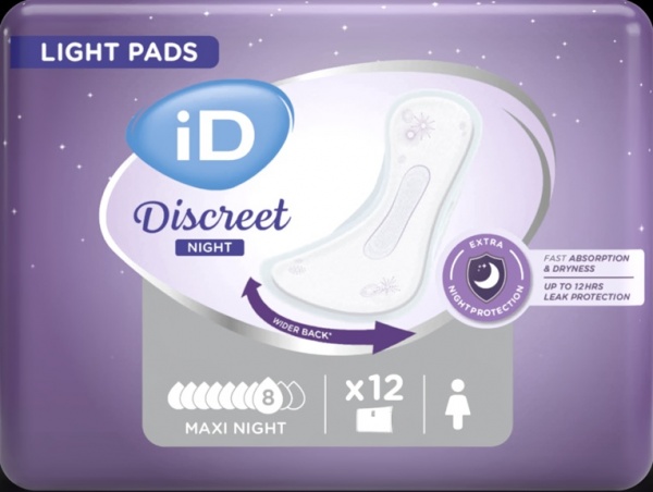 Protection Urinaire Femme - iD Discreet Light Pads Maxi Nuit