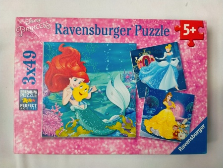 PUZZLES 3X49 PIECES PRINCESSES DISNEY