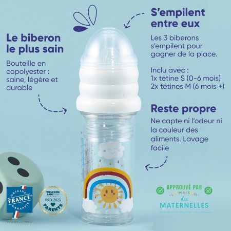 Set de 3 Biberons Gigognes