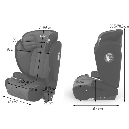 Siège dAuto i-Size 100-150cm 15-36kg Zola VertBaninni 