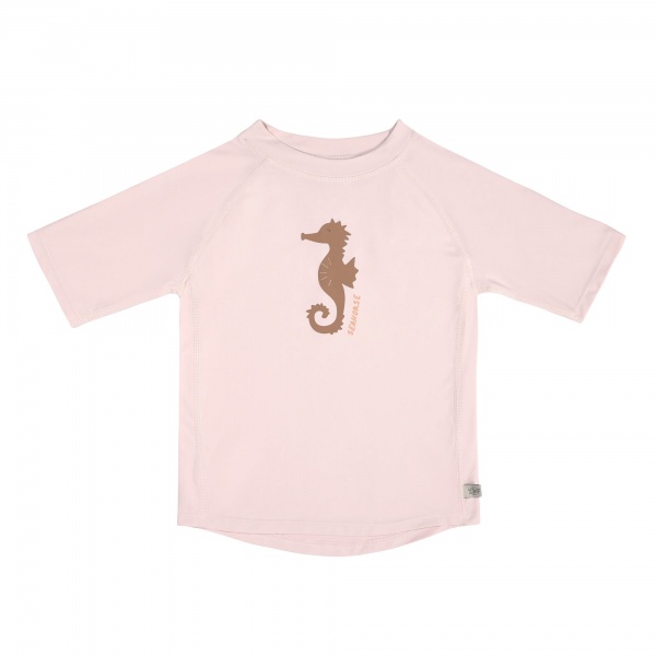 T-Shirt anti-uv Lssig manches courtes Hippocampe rose clair