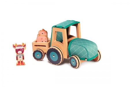 Tracteur en Bois Lilliputiens Rosalie La Vache