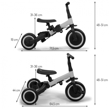 Vélo  4-en-1 avec Barre de Poussée Gio Billy